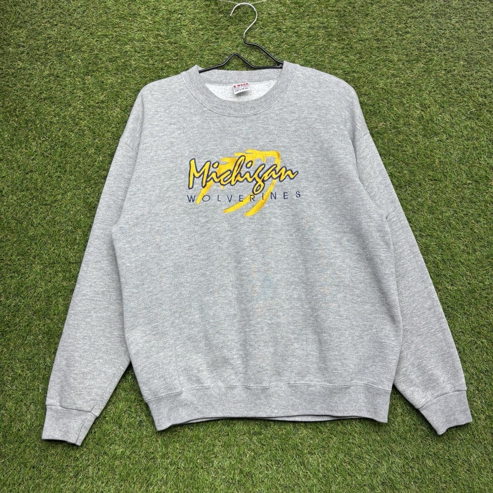 Vintage Michigan Wolverines Sweatshirt Mens Large Crewneck 90s 1990s University
